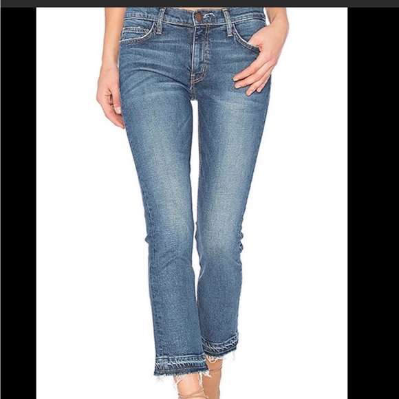 Current/Elliott, Cropped Straight, Released Raw Hem Cropped Jeans, Sz 32, NWOT - Picture 1 of 9